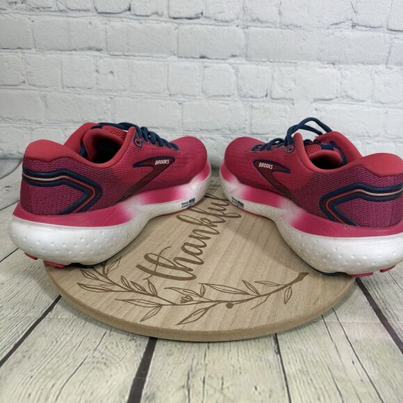 Brooks Glycerin 21 Sneakers Women Size 9.5 Pink Raspberry Estate Blue Run Shoes - Picture 6 of 11